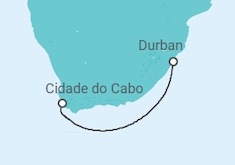Itinerário do Cruzeiro África do Sul - MSC Cruzeiros
