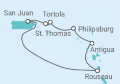 Itinerário do Cruzeiro Ilhas Virgens Americanas, Ilhas Virgens Britânicas, Sint Maarten, Antígua E Barbuda - Royal Caribbean