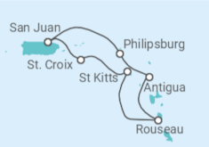 Itinerário do Cruzeiro Sint Maarten, Antígua E Barbuda - Royal Caribbean