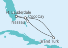 Itinerário do Cruzeiro Bahamas - Royal Caribbean