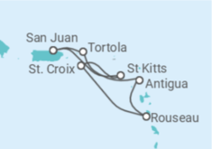 Itinerário do Cruzeiro Ilhas Virgens Britânicas, Antígua E Barbuda - Royal Caribbean