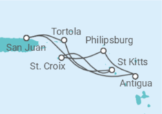 Itinerário do Cruzeiro Ilhas Virgens Britânicas, Antígua E Barbuda, Sint Maarten - Royal Caribbean