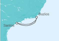 Itinerário do Cruzeiro Brasil - MSC Cruzeiros