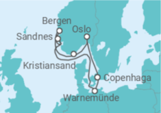 Itinerário do Cruzeiro Alemanha, Noruega - MSC Cruzeiros