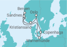 Itinerário do Cruzeiro Alemanha, Noruega TI - MSC Cruzeiros