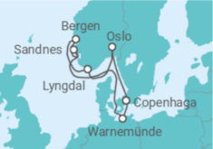 Itinerário do Cruzeiro Noruega, Dinamarca - MSC Cruzeiros