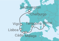 Itinerário do Cruzeiro Espanha, Portugal, França TI - MSC Cruzeiros