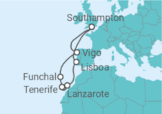 Itinerário do Cruzeiro Ilhas Canárias - MSC Cruzeiros
