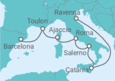 Itinerário do Cruzeiro França, Itália - Royal Caribbean