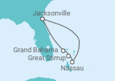 Itinerário do Cruzeiro Bahamas - NCL Norwegian Cruise Line