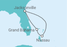Itinerário do Cruzeiro Bahamas - NCL Norwegian Cruise Line