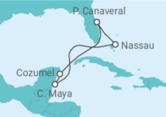 Itinerário do Cruzeiro México, Bahamas - Royal Caribbean