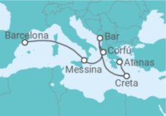 Itinerário do Cruzeiro Grécia, Itália - Princess Cruises