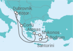 Itinerário do Cruzeiro Montenegro, Croácia, Grécia, Turquia - Virgin Voyages