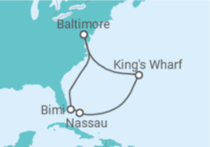 Itinerário do Cruzeiro Bermudas, Bahamas - Royal Caribbean