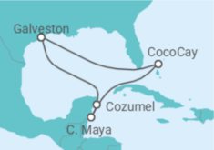 Itinerário do Cruzeiro México - Royal Caribbean