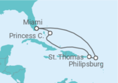 Itinerário do Cruzeiro Ilhas Virgens Americanas, Sint Maarten - Princess Cruises