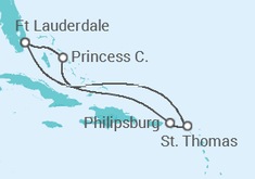 Itinerário do Cruzeiro Ilhas Virgens Americanas, Sint Maarten - Princess Cruises