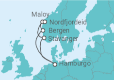 Itinerário do Cruzeiro Noruega TI - com voo - MSC Cruzeiros