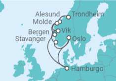 Itinerário do Cruzeiro Noruega TI - com voo - MSC Cruzeiros