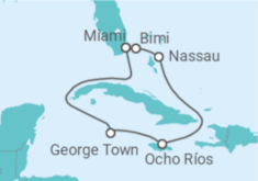 Itinerário do Cruzeiro Ilhas Caimão, Jamaica, Bahamas - Virgin Voyages