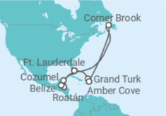 Itinerário do Cruzeiro Bahamas, EUA, Honduras, Belize, México - Princess Cruises