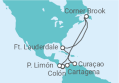Itinerário do Cruzeiro Curaçao, Colômbia, Panamá, Costa Rica - Princess Cruises