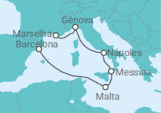 Itinerário do Cruzeiro Itália, Malta - MSC Cruzeiros