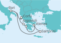 Itinerário do Cruzeiro Encantos do Mediterrâneo TI 2027 - MSC Cruzeiros
