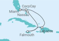 Itinerário do Cruzeiro Jamaica, Bahamas - Royal Caribbean