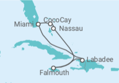 Itinerário do Cruzeiro Jamaica, Bahamas - Royal Caribbean