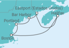 Itinerário do Cruzeiro EUA, Canadá - NCL Norwegian Cruise Line