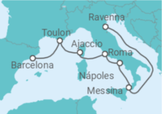 Itinerário do Cruzeiro França, Itália - Royal Caribbean