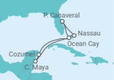 Itinerário do Cruzeiro México, Bahamas - MSC Cruzeiros