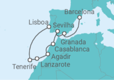 Itinerário do Cruzeiro De Lisboa a Barcelona - NCL Norwegian Cruise Line