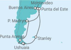 Itinerário do Cruzeiro Uruguai, Argentina, Chile - Celebrity Cruises