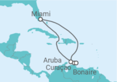 Itinerário do Cruzeiro Curaçao, Bonaire, Santo Eustáquio e Saba, Aruba - Carnival Cruise Line