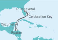 Itinerário do Cruzeiro Honduras, México - Carnival Cruise Line