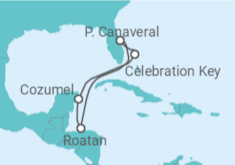 Itinerário do Cruzeiro México, Honduras - Carnival Cruise Line