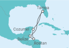 Itinerário do Cruzeiro Belize, Honduras, México - Carnival Cruise Line