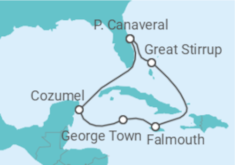 Itinerário do Cruzeiro México, Ilhas Caimão, Jamaica - NCL Norwegian Cruise Line