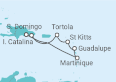 Itinerário do Cruzeiro Martinique, Guadalupe, São Cristóvão E Neves, Ilhas Virgens Britânicas - Costa Cruzeiros