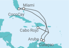 Itinerário do Cruzeiro Curaçao, Aruba - Royal Caribbean