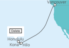 Itinerário do Cruzeiro Havai - Celebrity Cruises