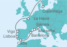 Itinerário do Cruzeiro França, Espanha, Portugal - Costa Cruzeiros
