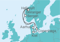 Itinerário do Cruzeiro Dinamarca, Noruega - Costa Cruzeiros