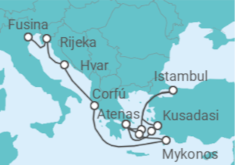 Itinerário do Cruzeiro De Atenas a Fusina (Italia) - Explora Journeys