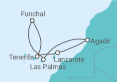 Itinerário do Cruzeiro Ilhas Canárias - Costa Cruzeiros