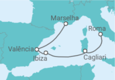 Itinerário do Cruzeiro Espanha, Itália - MSC Cruzeiros