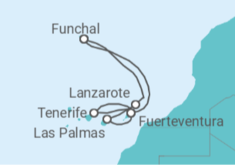 Itinerário do Cruzeiro Ilhas Canárias TI - MSC Cruzeiros